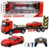 Remote Controlled RC Car Transporter Set Sports Car Red 1:16