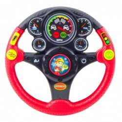 Interactive Steering Wheel For Kids Lights Sounds Vibrations Red