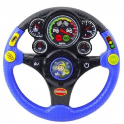 Interactive Steering Wheel For Kids Lights Sounds Vibrations Blue
