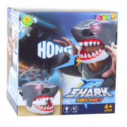 Shark Mask Opening Mouth Lights Sounds Adjustable Strap