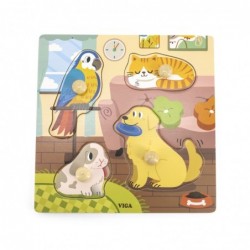 VIGA Wooden Puzzles with...