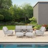 Garden furniture set MARENDA 6-parts, grey beige