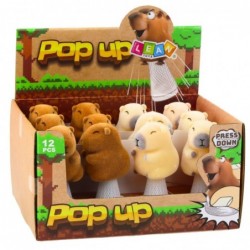 Jumping Capybara Spring Pop Up Beige Brown 10cm