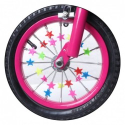 Set of Beads for Bicycle Spokes Stars Colored 2cm 35pcs