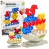 Game Skill Balance Tower Stone Animals Blocks Colored