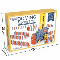 WOOPIE Electric Train Domino Bricks Locomotive with Steam 80 pcs.