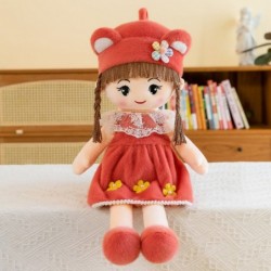 Rag Doll Soft Plush Red Dress Hat With Ears 45cm