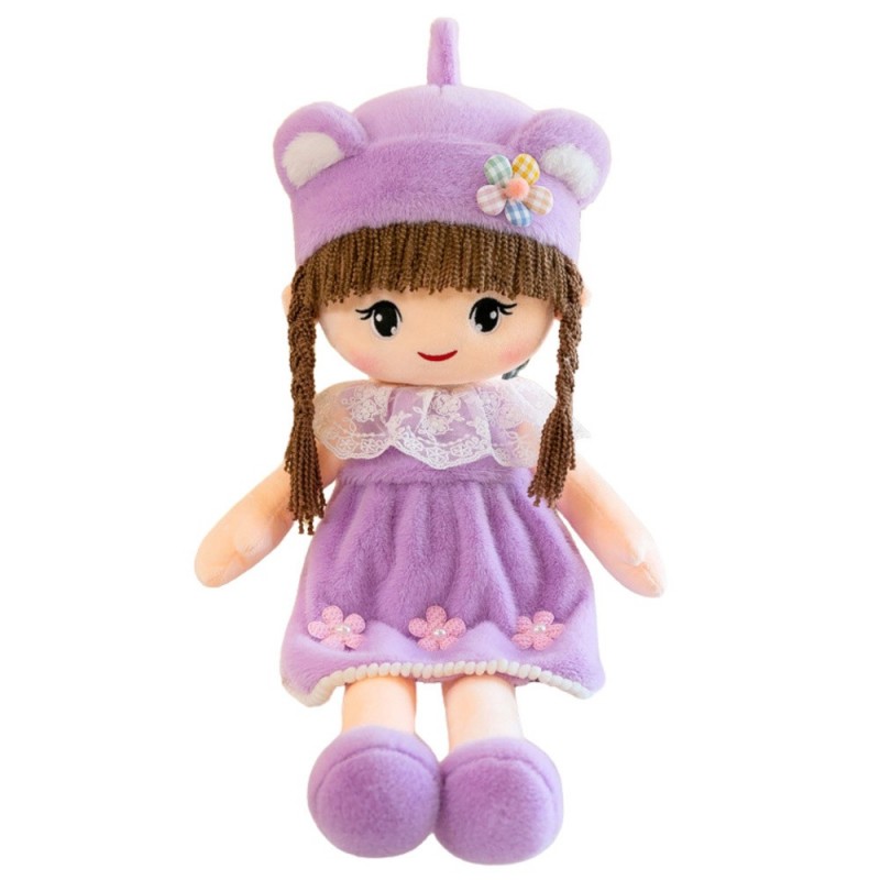 Rag Doll Soft Plush Purple Dress Hat With Ears 45cm