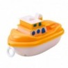 Bath Toy Pull-On Boat White Yellow Mix