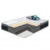 Кровать SANDRA 160x200cм, с матрасом HARMONY DELUX, светло-коричневая
