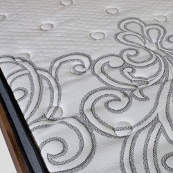 Bed SANDRA 160x200cm, with mattress HARMONY DELUX, light grey