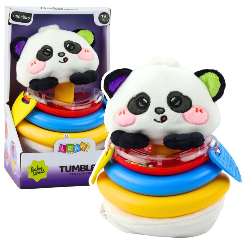 Sensory Toy Tumbler Panda Pyramid Rocking Teethers Rattle