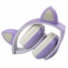 Wireless Headphones For Kids On-Ear Bluetooth Cat Ears Purple