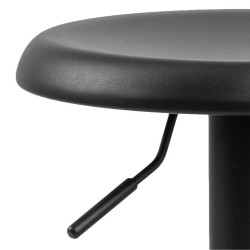 Барный стул FINCH, D40xH80см, сиденье  черный металл, подставка для ног  жесткое порошковое покрытие, черный матовый