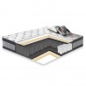 Bed SANDRA 160x200cm, with mattress HARMONY DUO, light grey