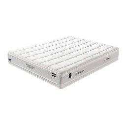 Bed DAMAN with mattress HARMONY DUO SEASON 160x200cm, beige