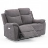 Recliner sofa MILO 2-seater, grey