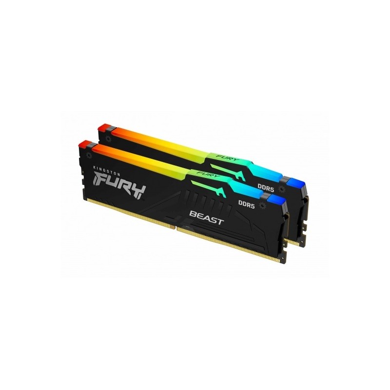 Kingston KF560C36BBE2AK2-64 64GB 6000MT/s DDR5 CL36 DIMM FURY Beast RGB BLK K2