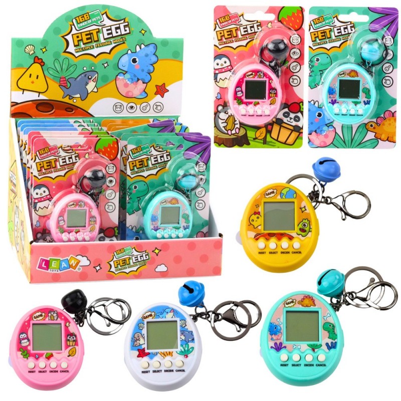 Tamagotchi Pet Egg Electronic Game 168 Animals Keychain With Bell
