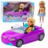 Ankiki Mini Doll Car Convertible Purple Set