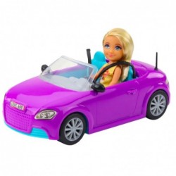 Ankiki Mini Doll Car Convertible Purple Set