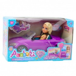 Ankiki Mini Doll Car Convertible Purple Set