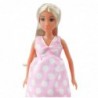 Anlily Pregnant Doll Light Pink Polka Dot Dress Long Hair