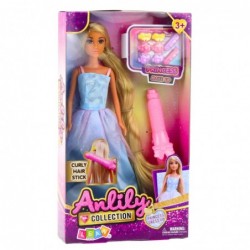 Anlily Doll Ball Gown Long Hair Styling Curler Hairpins