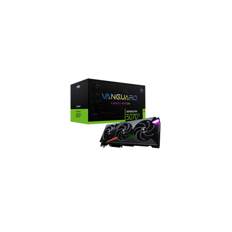 MSI GeForce RTX 5070 Ti 16G VANGUARD SOC LAUNCH EDITION NVIDIA 16 GB GeForce RTX 5070 Ti GDDR7 HDMI ports