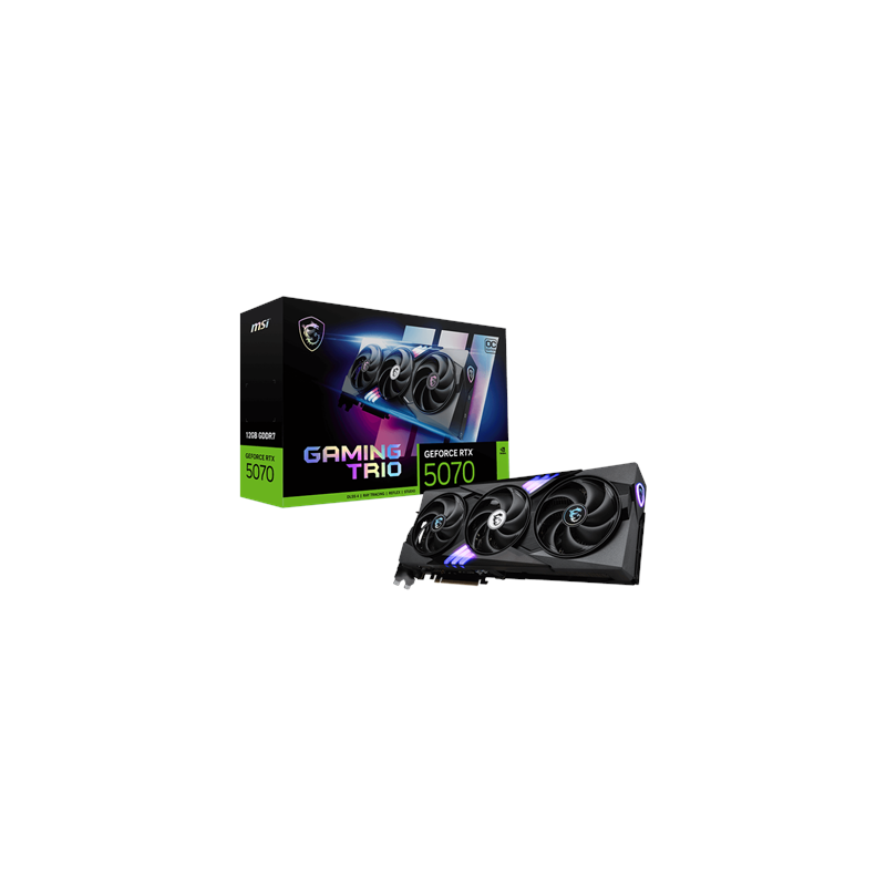 MSI GeForce RTX 5070 12G GAMING TRIO OC NVIDIA 12 GB GeForce RTX 5070 GDDR7 HDMI ports quantity 1 PCI