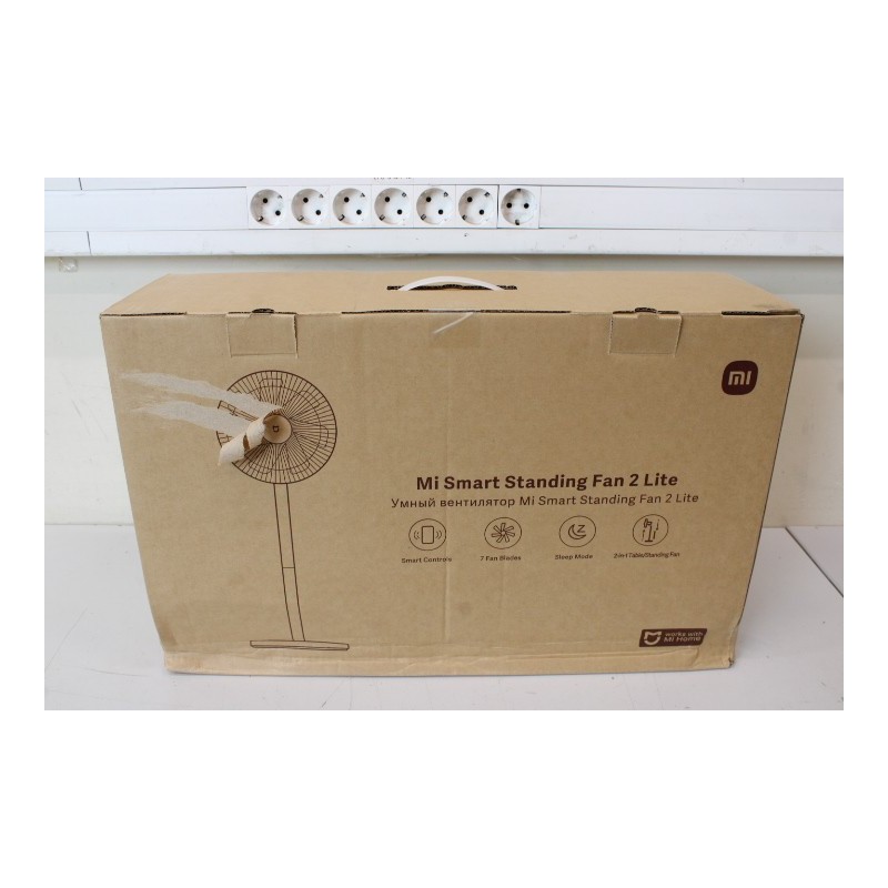 SALE OUT. Xiaomi Mi Smart Standing Fan 2 Lite Stand Fan DAMAGED PACKAGING White Diameter 28.5 cm Number