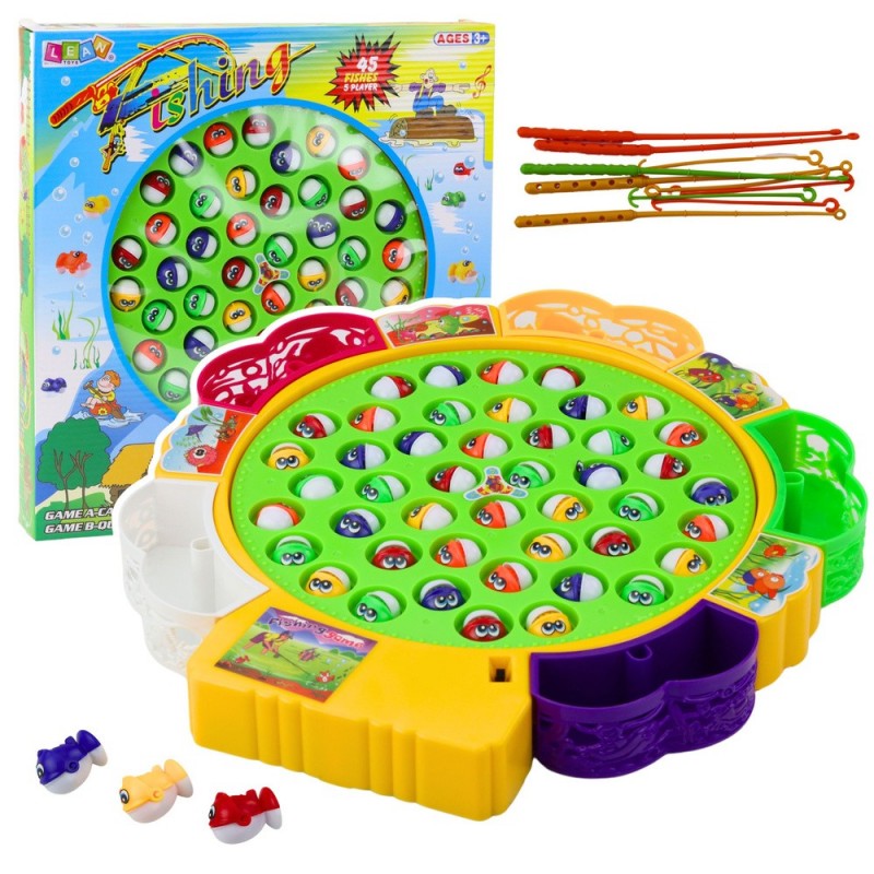 Family Skill Game Fishing 45 Fish 5 Rods