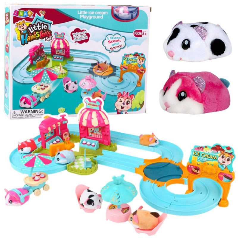 Interactive Hamster Track Ice Cream Shop Cafe Battery Operated Hamster