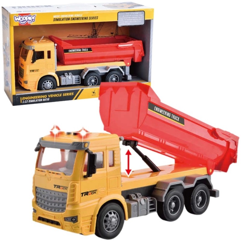 WOOPIE Wywrotka Budowlana w Skali 1:12 Efekty Świetlne Dźwiękowe