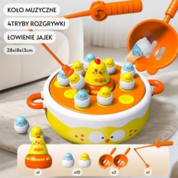 WOOPIE Gra Zręcznościowa Łowienie Kurczaczków 2w1 Katapulta