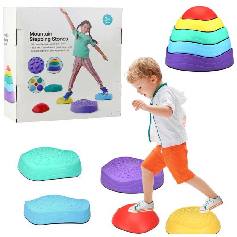 Sensory Path Balanced Stones For Children Colorful 5pcs