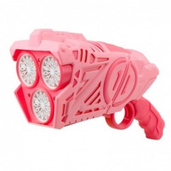 Battery Operated Bubble Gun LED Lights Pink