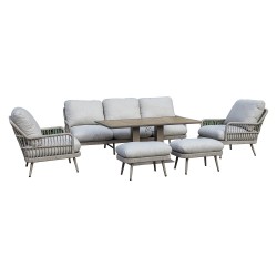 Garden furniture set MARENDA 6-parts, grey beige