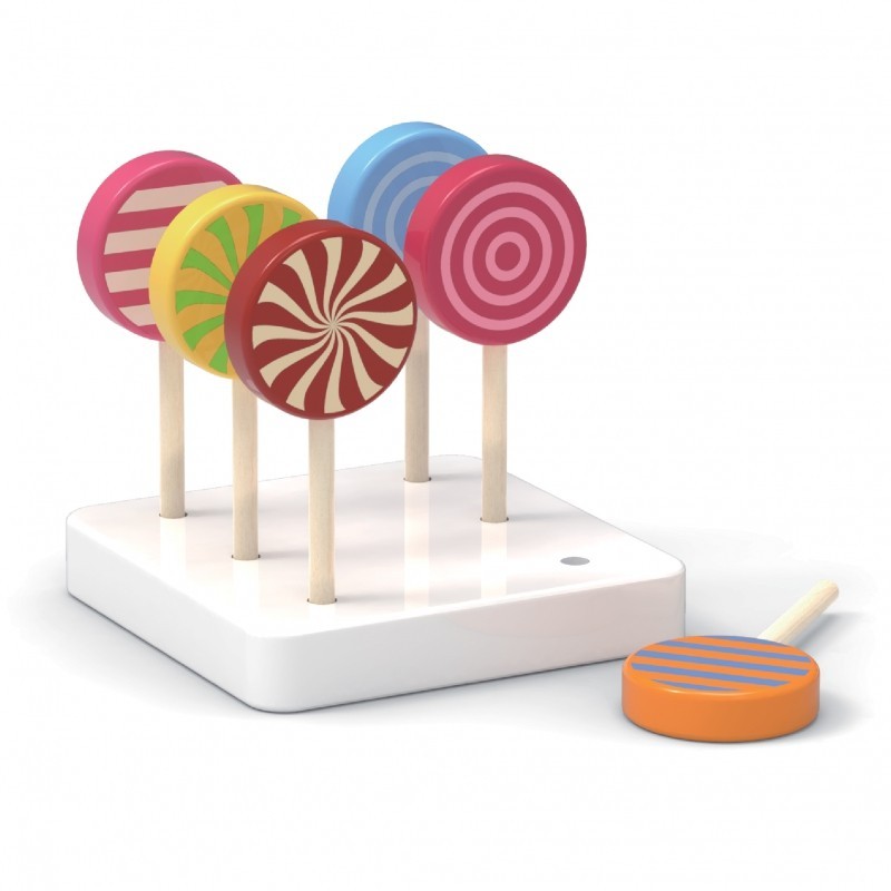 VIGA Colored Wooden Lollipops Set of 6 pcs.