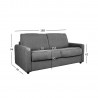 Sofa bed PROVO 2-seater, dark grey