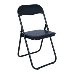 Folding chair CATERINA black PVC