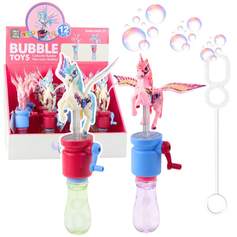 Soap Bubbles Unicorn Moving Wings Crank 23cm Mix