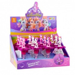 Soap Bubbles Unicorn Rotating Flower LED Light 20cm Mix