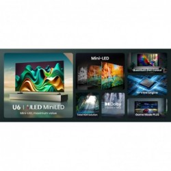 Hisense 75U6NQ TV 190.5 cm (75") 4K Ultra HD Smart TV Wi-Fi Grey 500 cd/m²