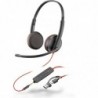 Poly Blackwire 3225 Stereo USB-C Headset +3.5mm Plug +USB-C/A Adapter (Bulk)