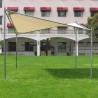 Gazebo SUN SAIL 4x4xH2,085 2,695m, grey steel frame, roof  PU coated polyester fabric, color beige