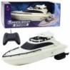 Remote Controlled RC Motor Boat Battery Powered Black and White