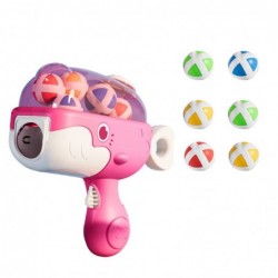 Velcro Ball Gun with Fabric Target Whale Pink