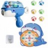 Velcro Ball Gun with Fabric Target Whale Blue