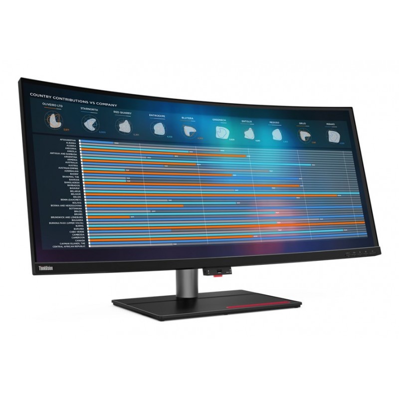 Lenovo ThinkVision P40w-20 LED display 100.8 cm (39.7") 5120 x 2160 pixels 5K Ultra HD Black